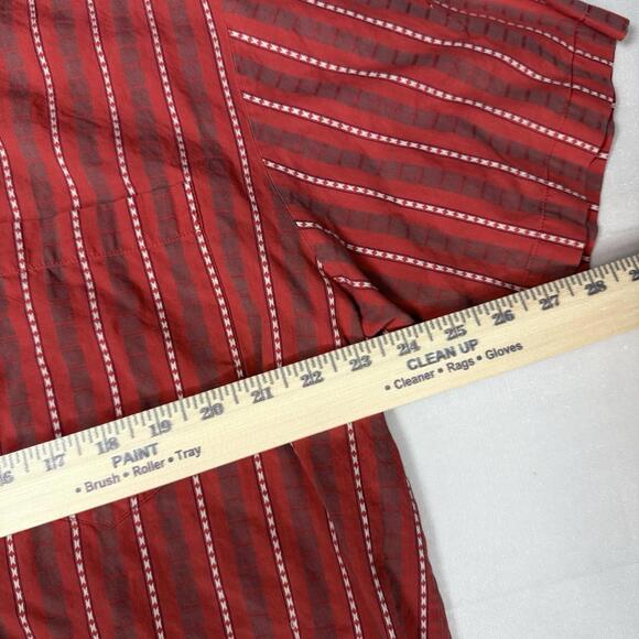 Vintage 80s The North Face Red Cotton Pocket Dress Button Up Shirt Men’s XL - Picture 7 of 8